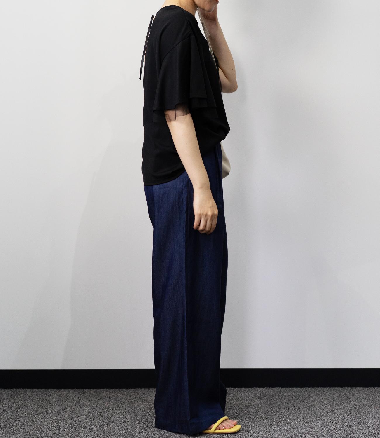 テンセルデニムストレートパンツ