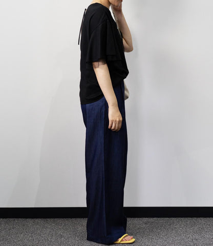 テンセルデニムストレートパンツ