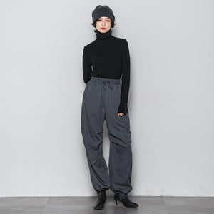 リブタートルニットプルオーバー≪手洗い可能≫