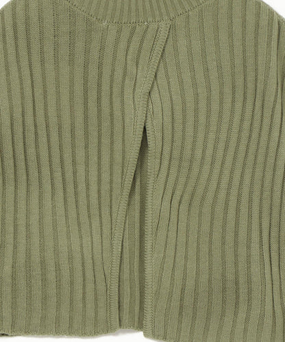 ワイドリブハイネックショートベスト