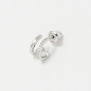 パヴェ ダブル Cシェイプ ピアス