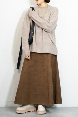 FOX混バックスリットオーバーニット