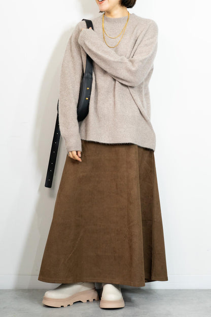 FOX混バックスリットオーバーニット