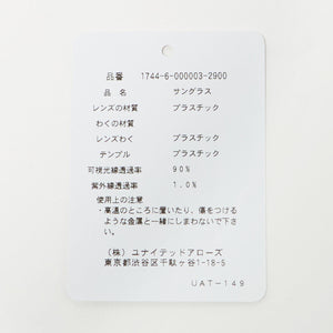 THICK ウェリントン クリア サングラス