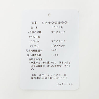 THICK ウェリントン クリア サングラス