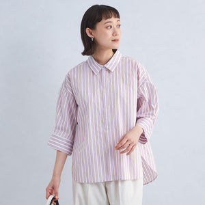 ストライプ ドルマン シャツ