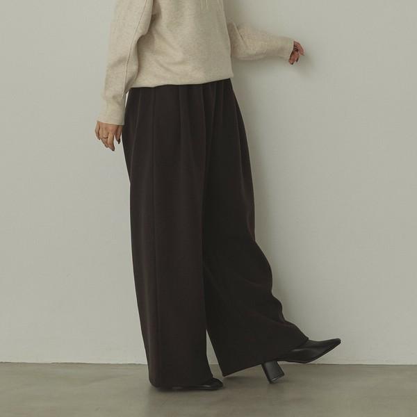 あったかポンチベロアボンディングワイドパンツ