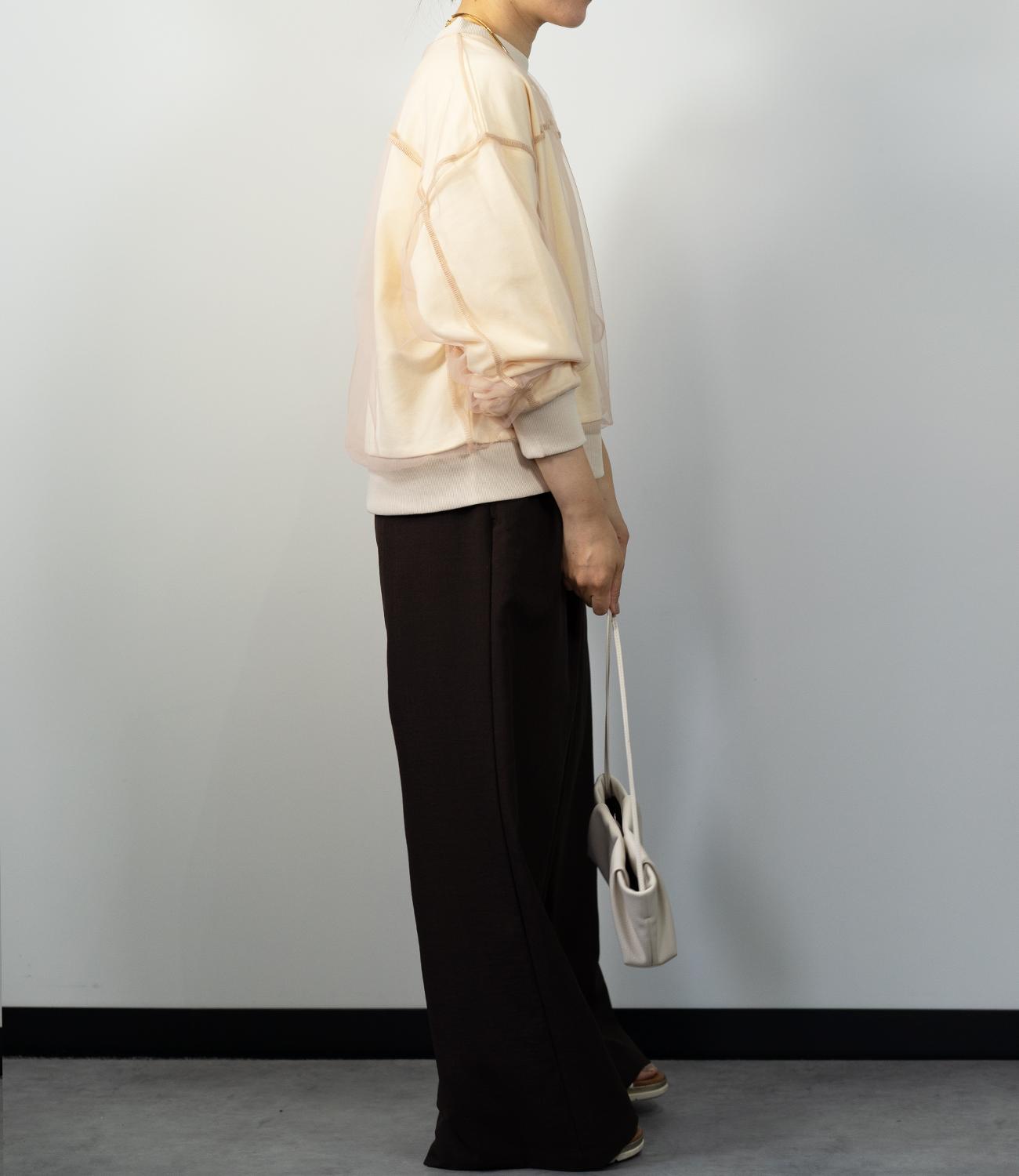 チュールレイヤードカットソー