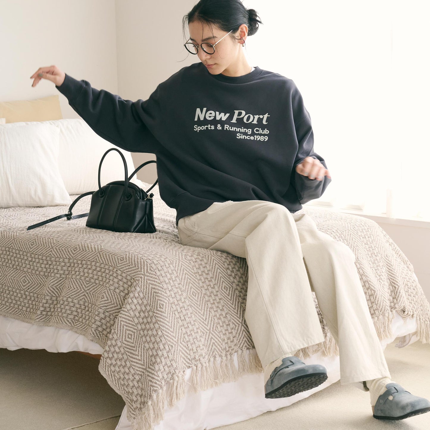 コットン裏毛 ロゴスウェット プルオーバー