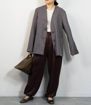 ツイードライクノーカラージャケット