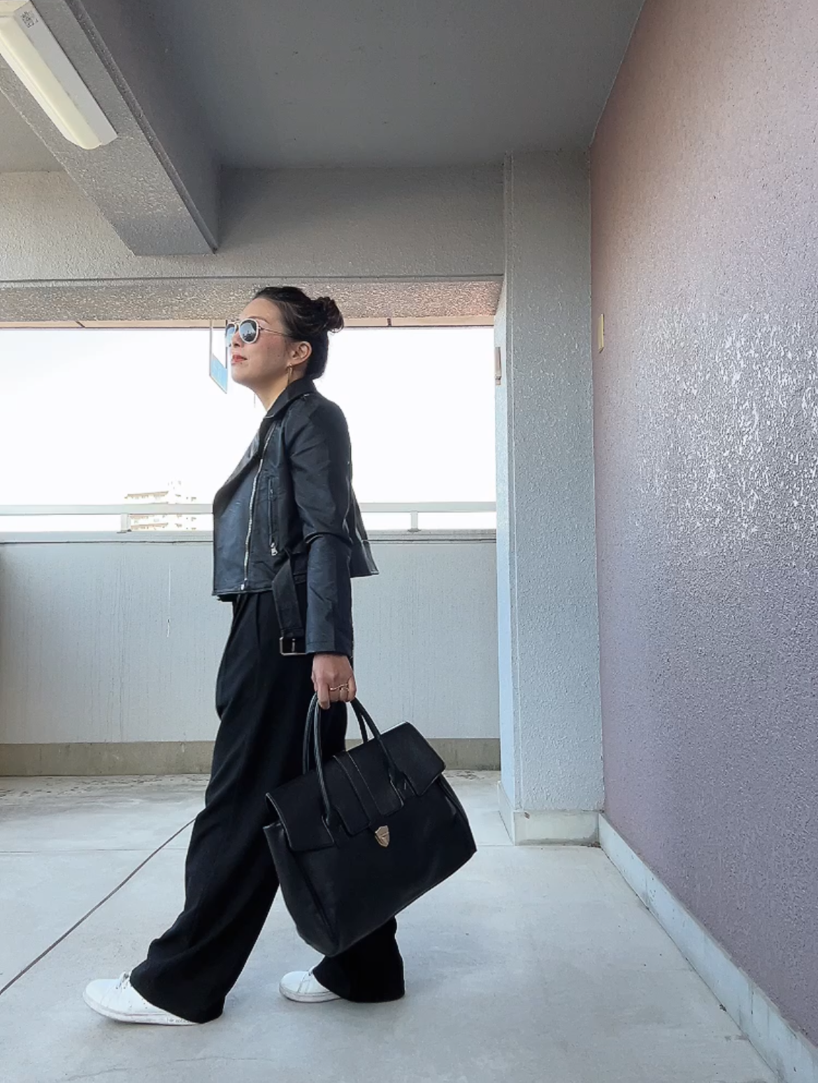 クロップドライダースジャケット