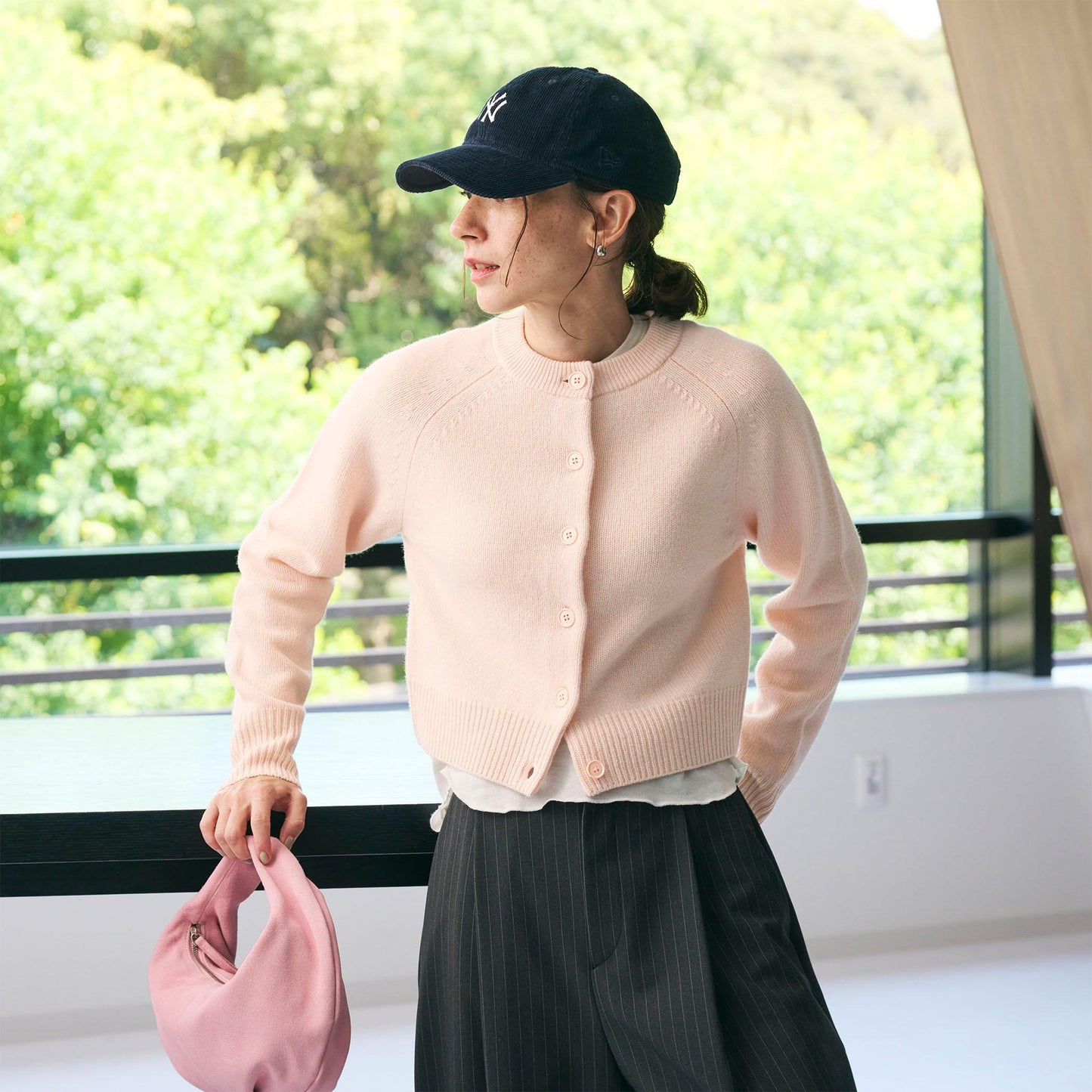 ウールニット ショートカーディガン