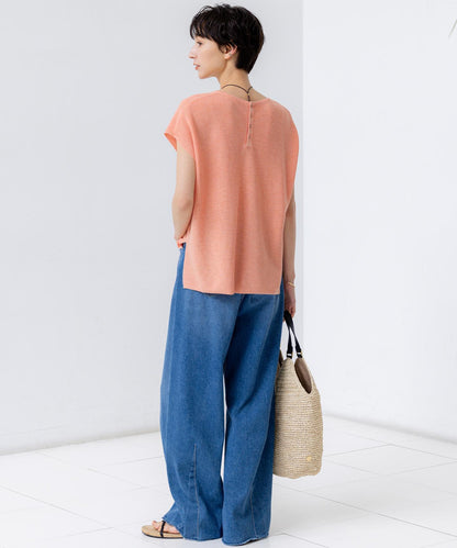 LIGHT DENIM バレルワイド パンツ