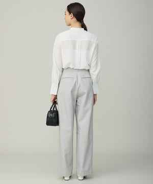 セルロースシルクビエラ ボウタイ付きブラウス