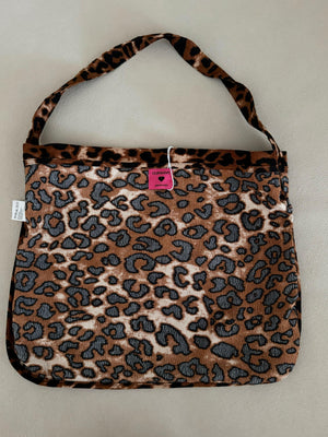 ワンハンドルレオパードトートバッグ