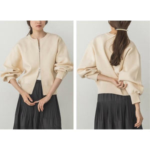 ダブルジップニットブルゾン