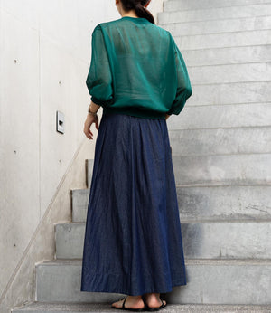 シャープネックシアーカーディガン