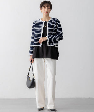 23区DENIM ストレッチ ワイドパンツ