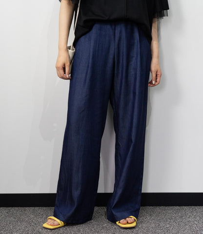 テンセルデニムストレートパンツ