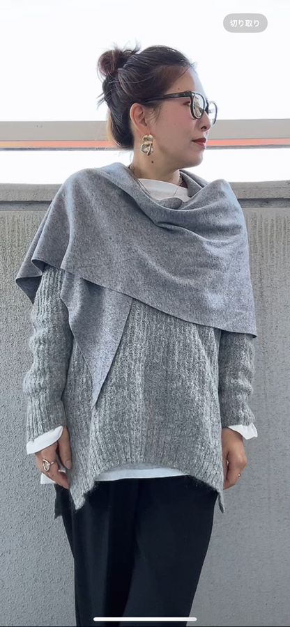 三角マフラーショール