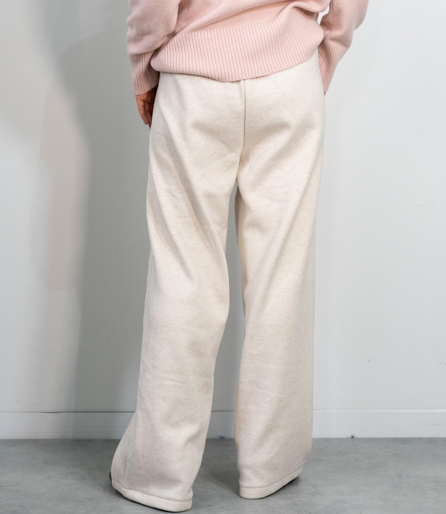 ヘリンボーン裏起毛イージーパンツ