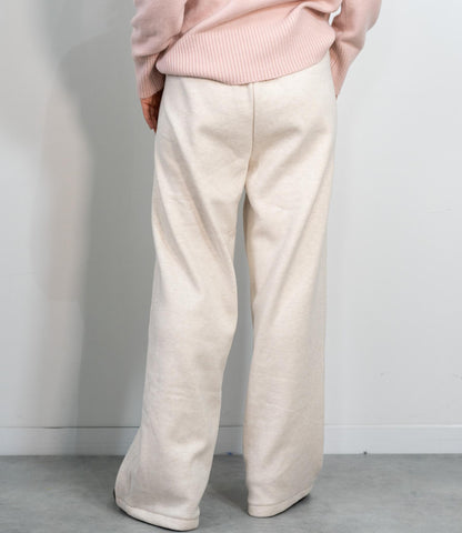 ヘリンボーン裏起毛イージーパンツ