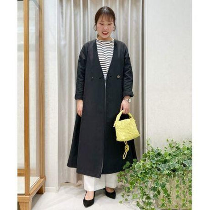 リネン混クラシカルガウンコート