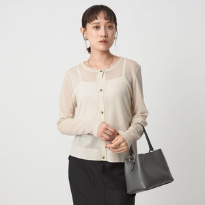 シアーラメ チュール カーディガン