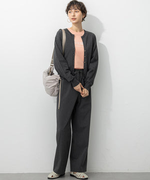 ヴィスコースストレッチ Vネック ニットカーディガン