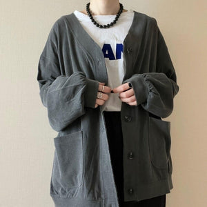 コットンジャージーオーバーカーディガン