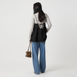 ポリエステルジャガード レイヤードキャミソール