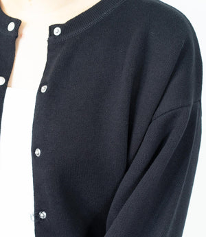 ドットボタンニットカーディガンブルゾン