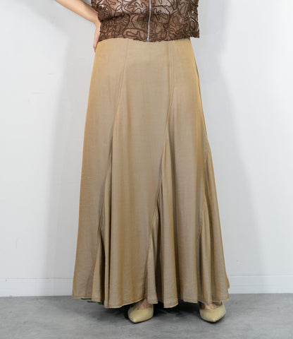 シャンブレーパネルスカート