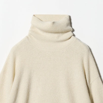 フォックス ウール ラメ タートルネック ニット