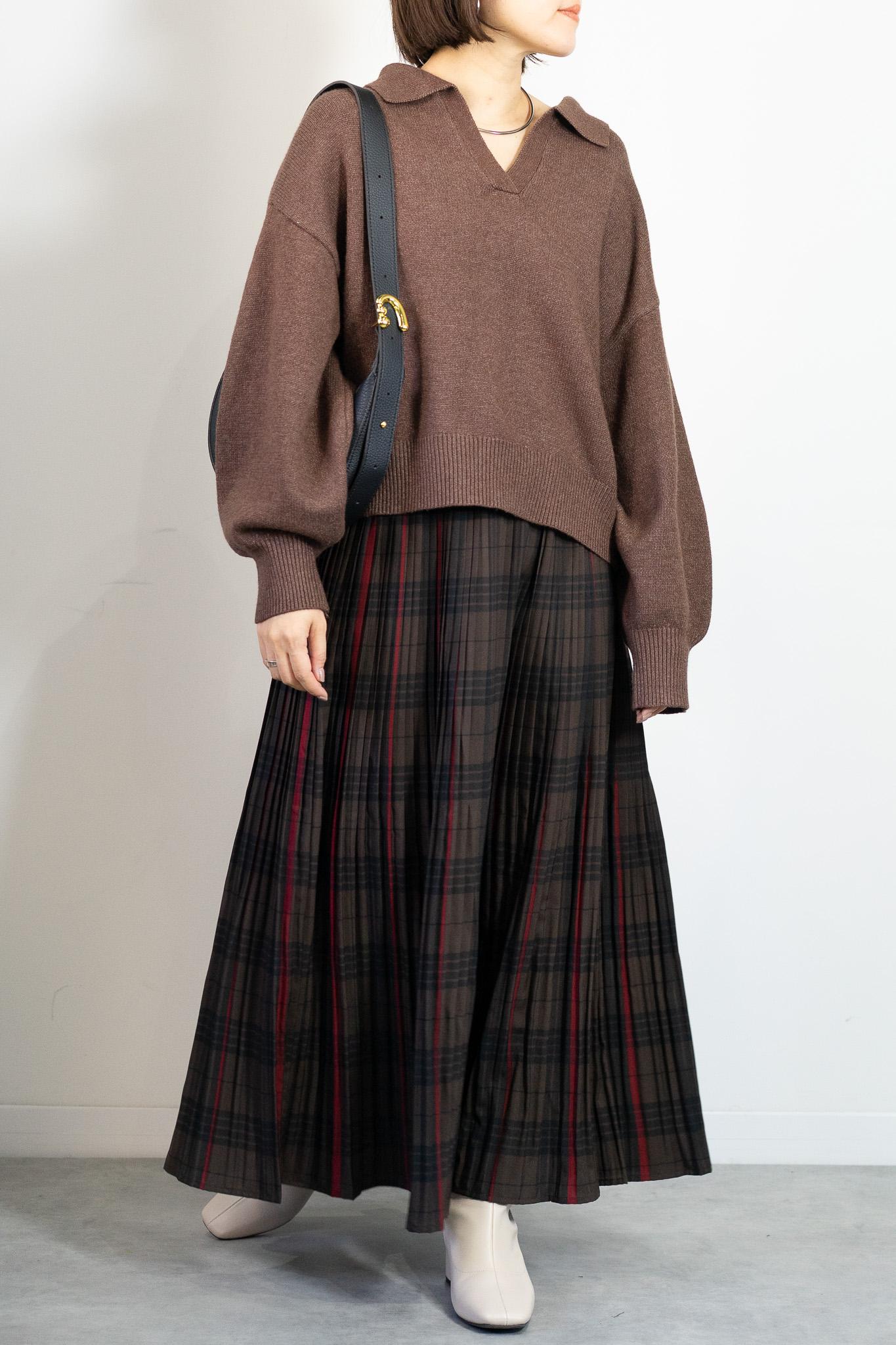 スキッパーニットプルオーバー