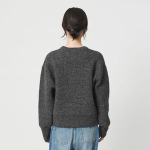 ウールブレンド シルクネップ ニットプルオーバー