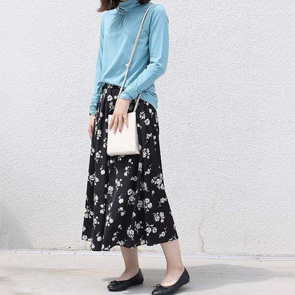 花柄ロングスカート