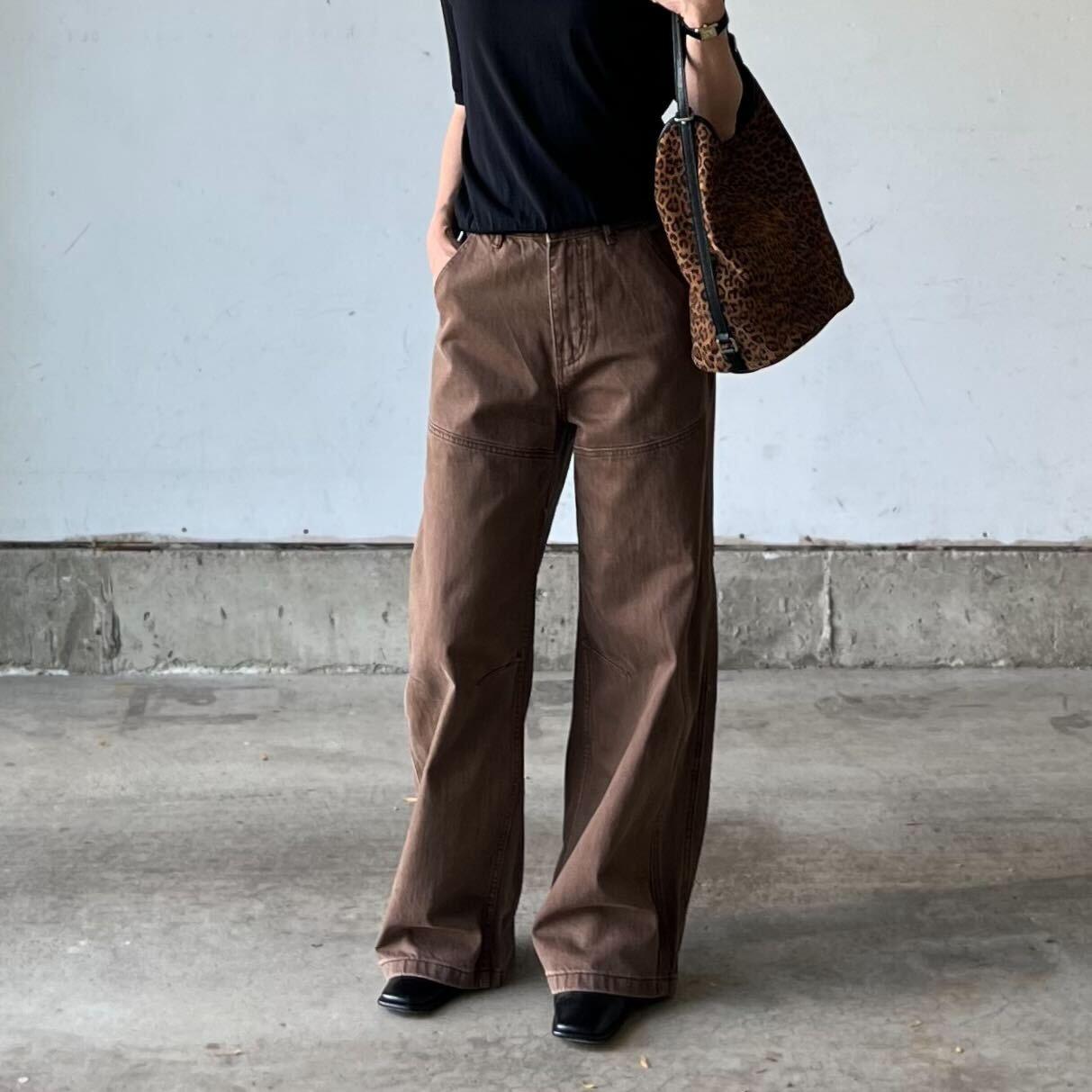 ブラウンデニムパンツ