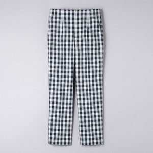 シャイニー ギンガムチェック パンツ