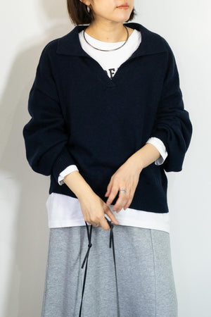 スキッパーニットプルオーバー