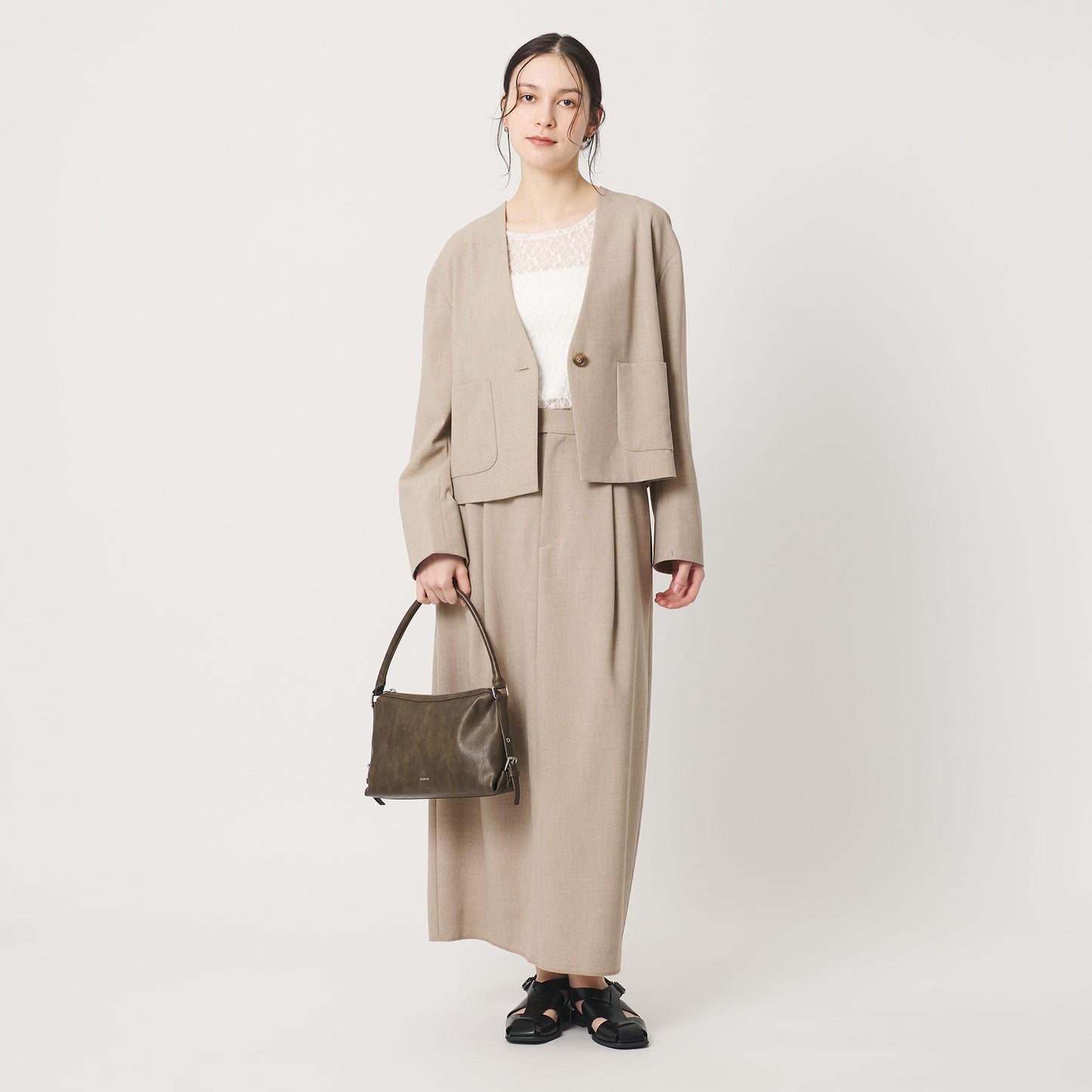 ポリエステルブレンド タックスカート