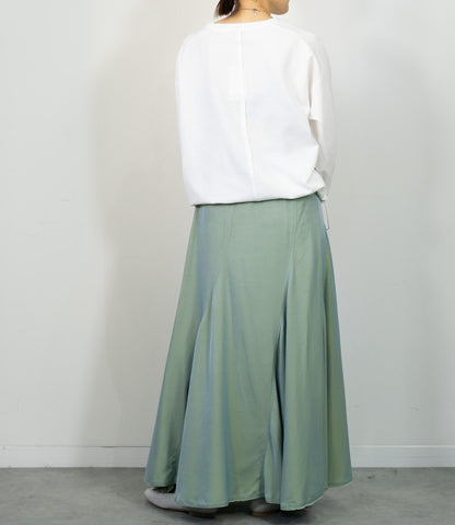 シャンブレーパネルスカート