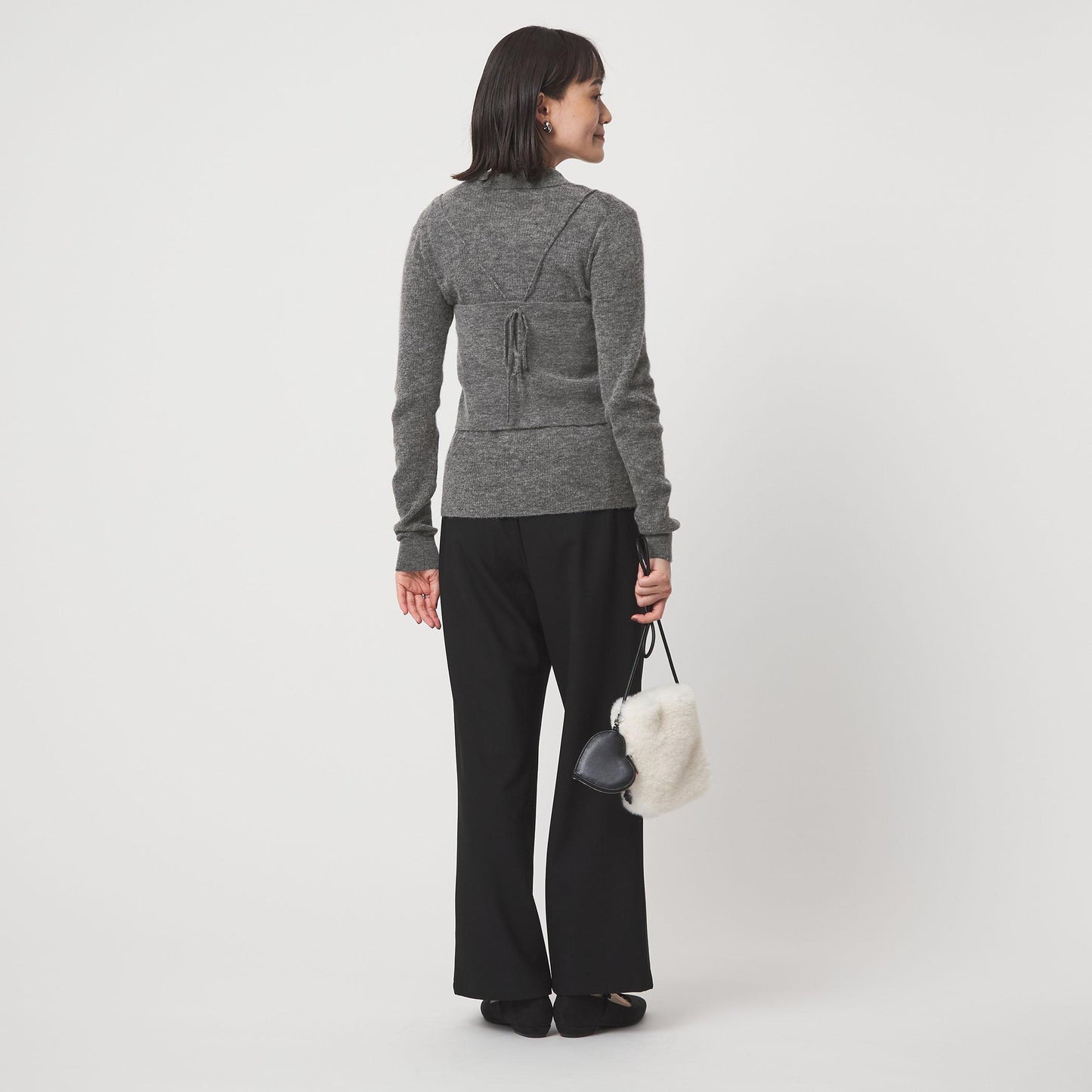 ポロニット カーディガン × ビスチェ ニット セット