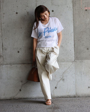 レタリングニット半袖Tシャツ