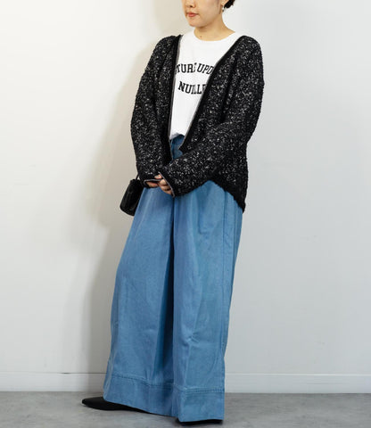 ファンシーヤーンVネックニットコーディガン