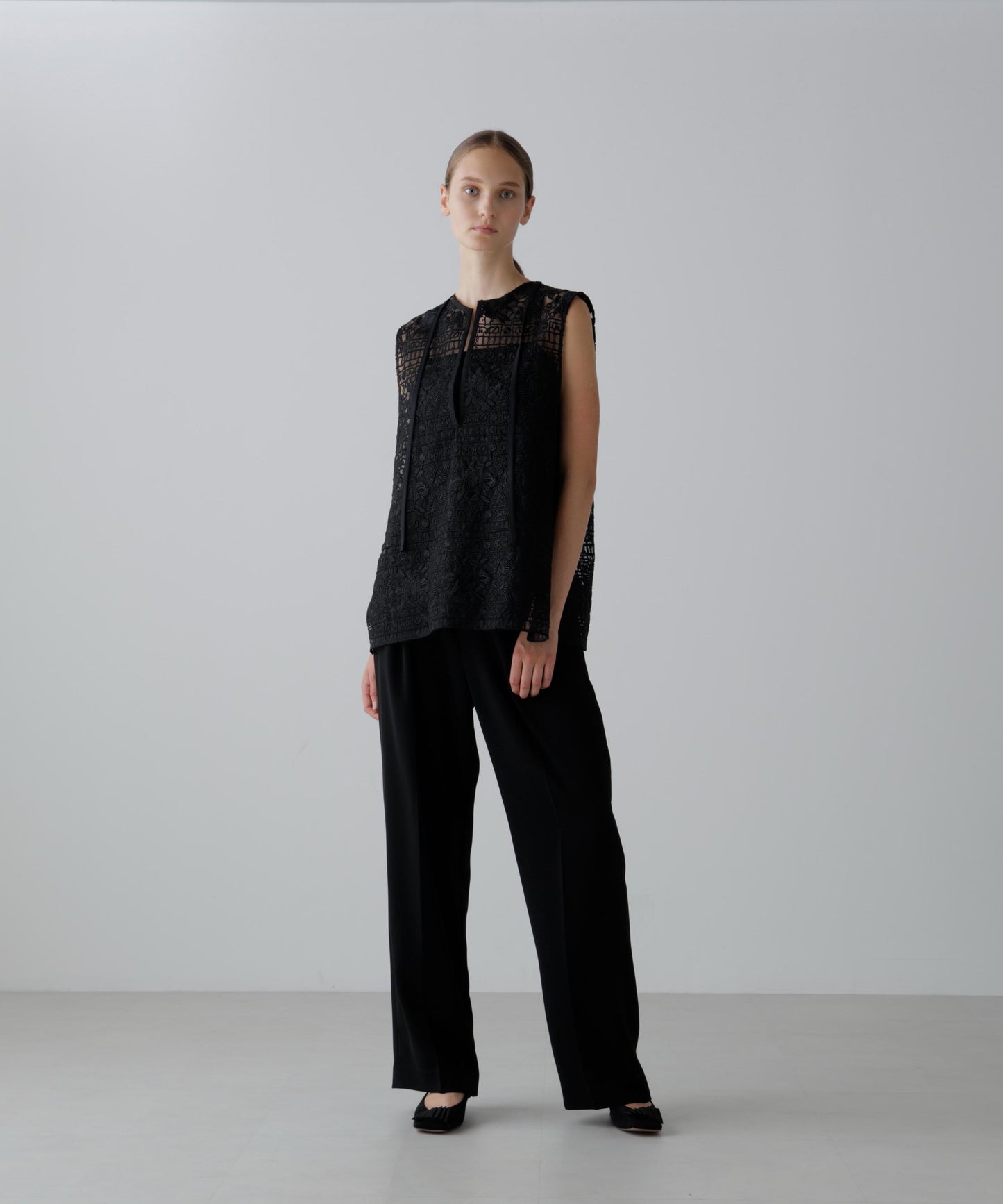 ストレッチジョーゼットパンツ