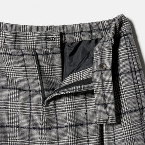 チェック ワイドタックパンツ