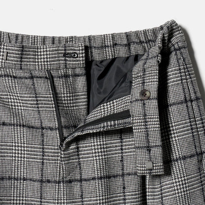 チェック ワイドタックパンツ