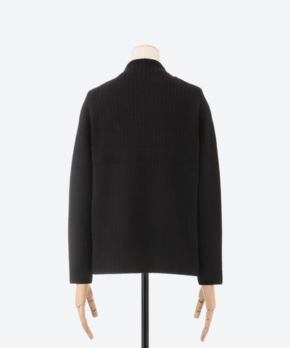 ケーブル柄ボトルネックニット