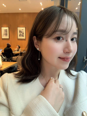 パールチェーンピアス